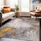 World Rug Gallery Bari Contemporary Abstract Art Area Rug 5' X 7' Yellow 4055YELLOW5X7 - alternate 1